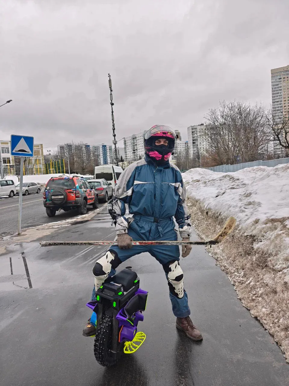 Моноколесо SV зимой